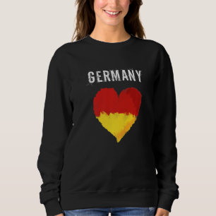 Vintage Heart Germany Flag Pride Fan Sweatshirt