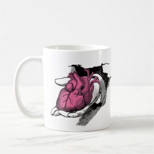 Vintage Heart On Hand Through Crack Coffee Mug