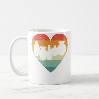 Vintage Heart Sculpting Clay Earthenware Pottery Coffee Mug