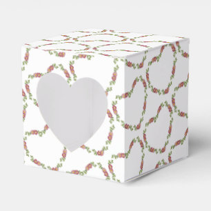 Vintage Heart-Shaped Wreath of Flowers for Mum Favour Box