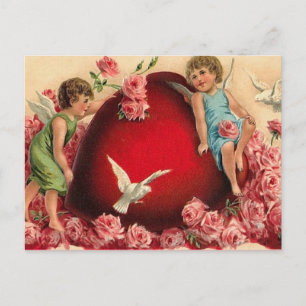Vintage Heart Valentine Postcard