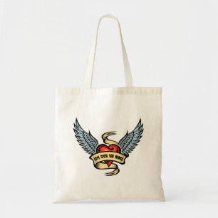 Vintage Heart With Wings, Love Gives You Wings Tote Bag