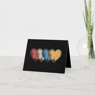 Vintage Hearts Cool Retro Valentines Day Gift Card