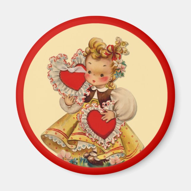 Vintage Hearts Sweetheart Magnet (Front)