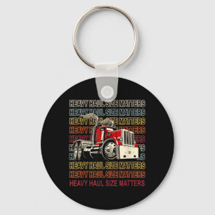 Vintage Heavy Haul Size Big Rig Semi Truck Driver Key Ring