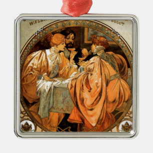 Vintage Heidsieck & Co Monopole Reims Wine Label Metal Tree Decoration