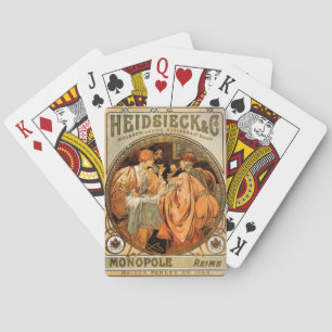 Vintage Heidsieck & Co Monopole Reims Wine Label Playing Cards