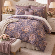 Vintage Heirloom Petals purple floral