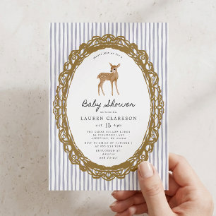 Vintage Heirloom Storybook Woodland Baby Shower Invitation