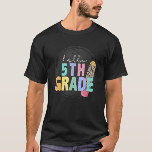 Vintage Hello 5th Grade Teacher Student Crush 5th  T-Shirt