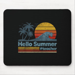 Vintage Hello Summer Graduation Last Day Of School Mouse Pad