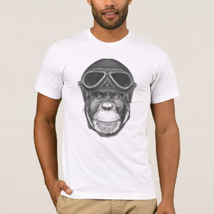 Vintage Helmet Chimpanzee T-Shirt