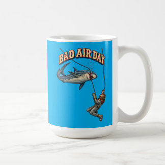 Vintage Helmet Diver and a Great White Shark URM Coffee Mug