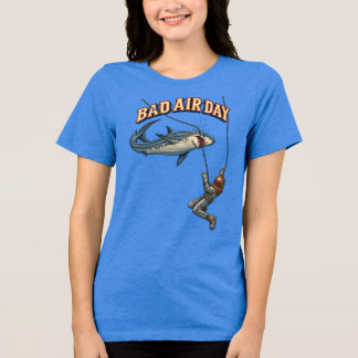 Vintage Helmet Diver and a Great White Shark URM Tri-Blend Shirt