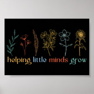 Vintage Helping Little Minds Grow Poster