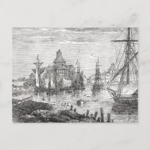 Vintage Helsinki Harbour Finland Postcard