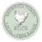 VINTAGE HEN FARM FRESH EGG Pale Green Label