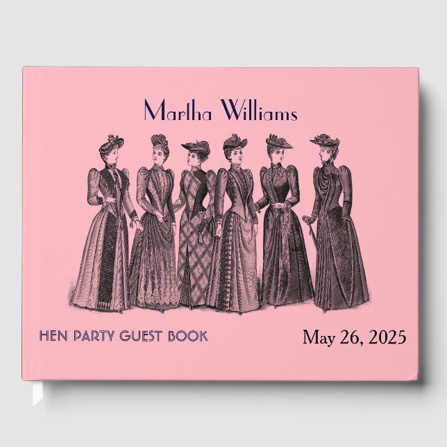 Vintage Hen Party Guestbook (Front)