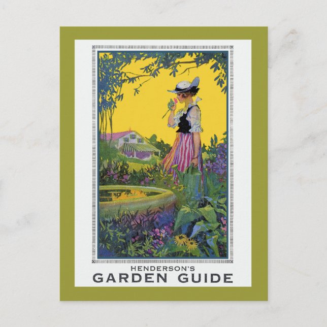 Vintage Henderson Garden Guide Postcard (Front)