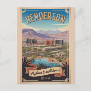 Vintage Henderson Nevada Retro Travel Postcard