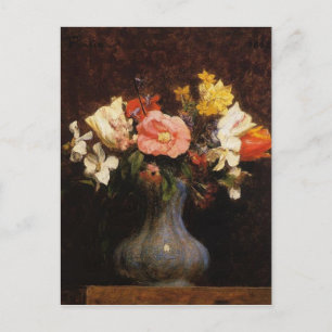 Vintage Henri Latour Flowers Camelias and Tulips Postcard