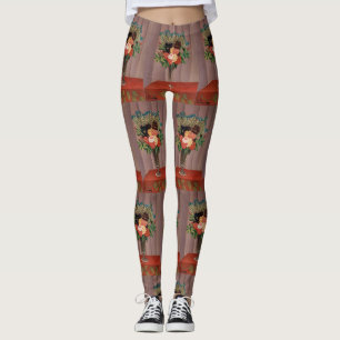 Vintage Henri Rousseau French Floral Cottagecor Leggings