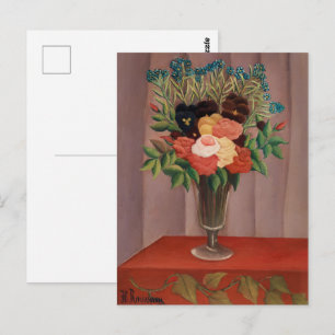 Vintage Henri Rousseau French Floral Cottagecor Postcard