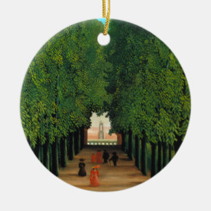 Vintage Henri Rousseau Paris Green Trees Park Art Ceramic Ornament