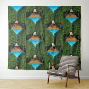 Vintage Henri Rousseau Paris Green Trees Park Art Tapestry