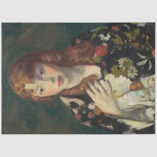 Vintage Henri Woman Lady Decoupage Tissue Paper