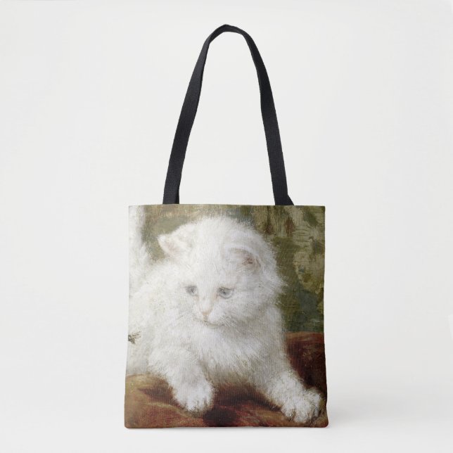 Vintage Henriette Ronner-Knip Curiousity Tote Bag (Front)
