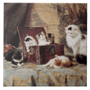 Vintage Henriette Ronner-Knip Fond of Jewellery Ceramic Tile