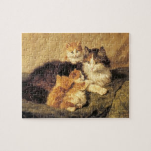 Vintage Henriëtte Ronner Knip's Cats Painting Jigsaw Puzzle