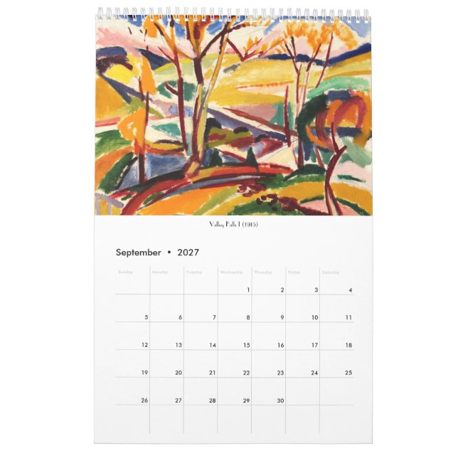 Vintage Henry Lyman Saÿen Modernist Art Calendar (Sep 2027)