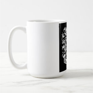 Vintage Heraldic Crest with Roses – Until the End  Coffee Mug