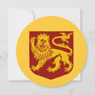 Vintage Heraldic Rampant Lion Invitation