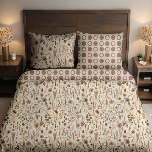 Vintage Herbarium Pressed Flower Botanical Pillowcase