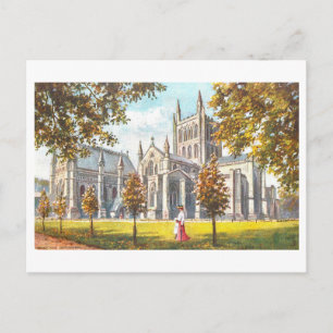 Vintage Hereford Cathedral, Hereford, England Postcard