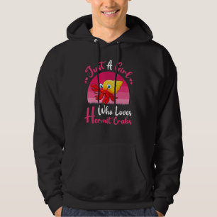 Vintage Hermit Crab Just A Girl Who Loves Hermit Hoodie