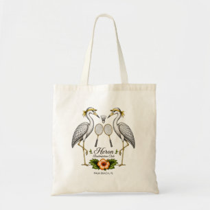 Vintage Heron Badminton Club Personalised Tote Bag