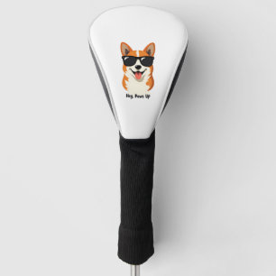 Vintage Hey, Paws Up Corgi with Sunglasses Cute Do Golf Head Cover