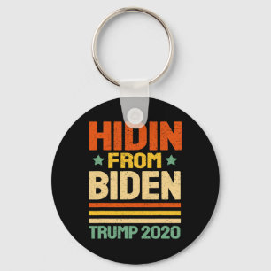 Vintage Hidin From Biden Trump 2020 Shirt Us Flag Key Ring