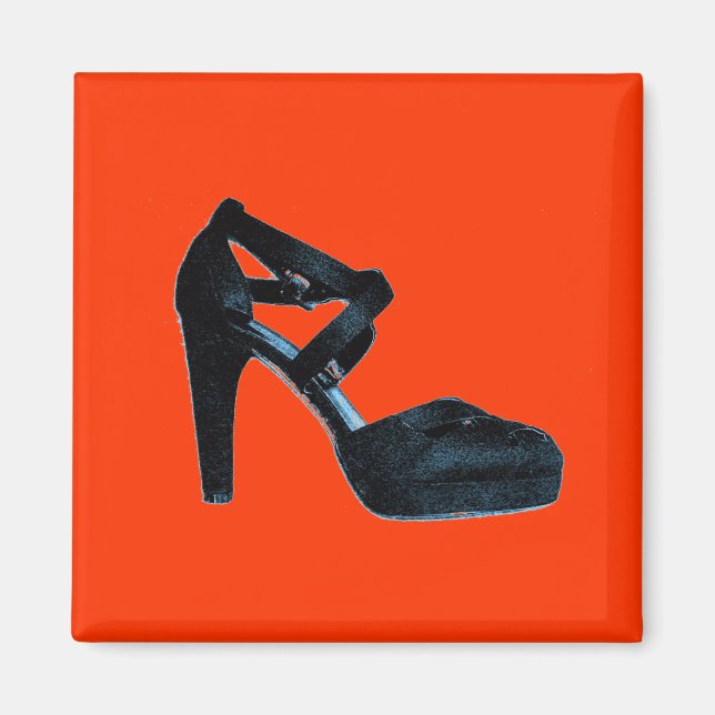 Vintage High Heel shoe Pop art Magnet (Front)
