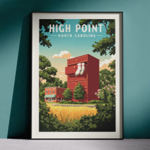 Vintage High Point North Carolina Poster