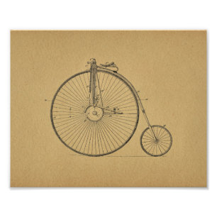 Vintage High Wheeler Bicycle Patent Art Print