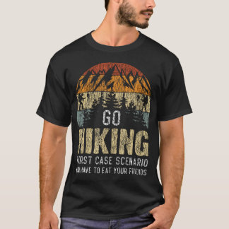 Vintage Hiker Adventure Outdoors Camping Mountain T-Shirt