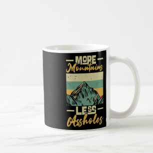 Vintage Hiker More Mountains Less Holes Coffee Mug