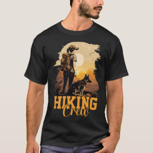 Vintage Hiking Crew A Woman and Her Dog Hiking T-Shirt