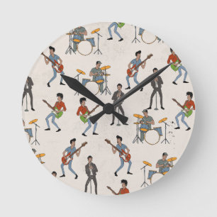 Vintage Hillbill Rockers Round Clock