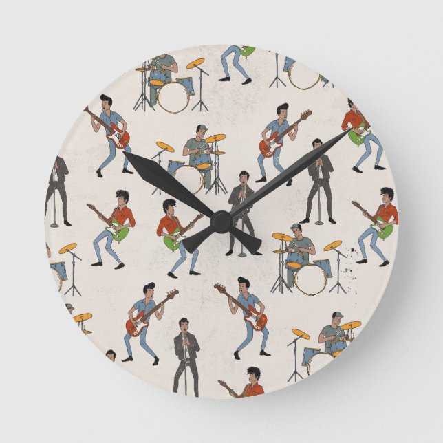 Vintage Hillbill Rockers Round Clock (Front)